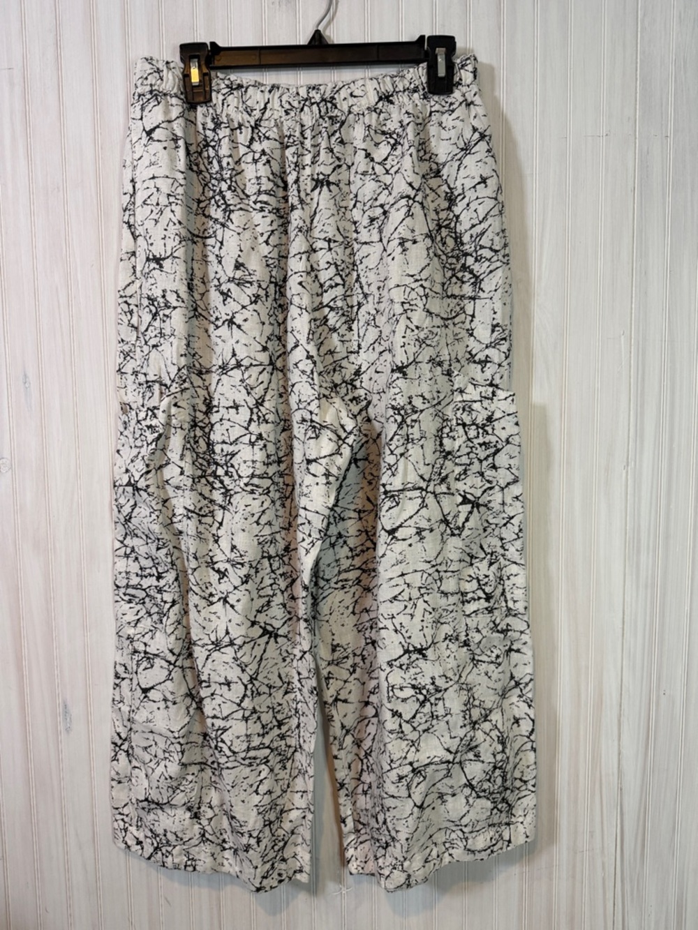 BRYN WALKER LINEN PULL ON CARGO PANTS MEDIUM
